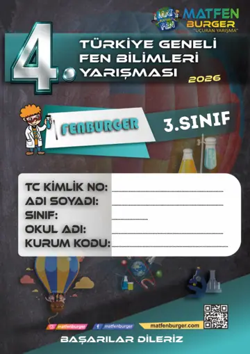 FenBurger 3. sınıf 2026 kitapçık kapağı