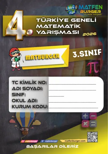 MatBurger 3. sınıf 2026 kitapçık kapağı