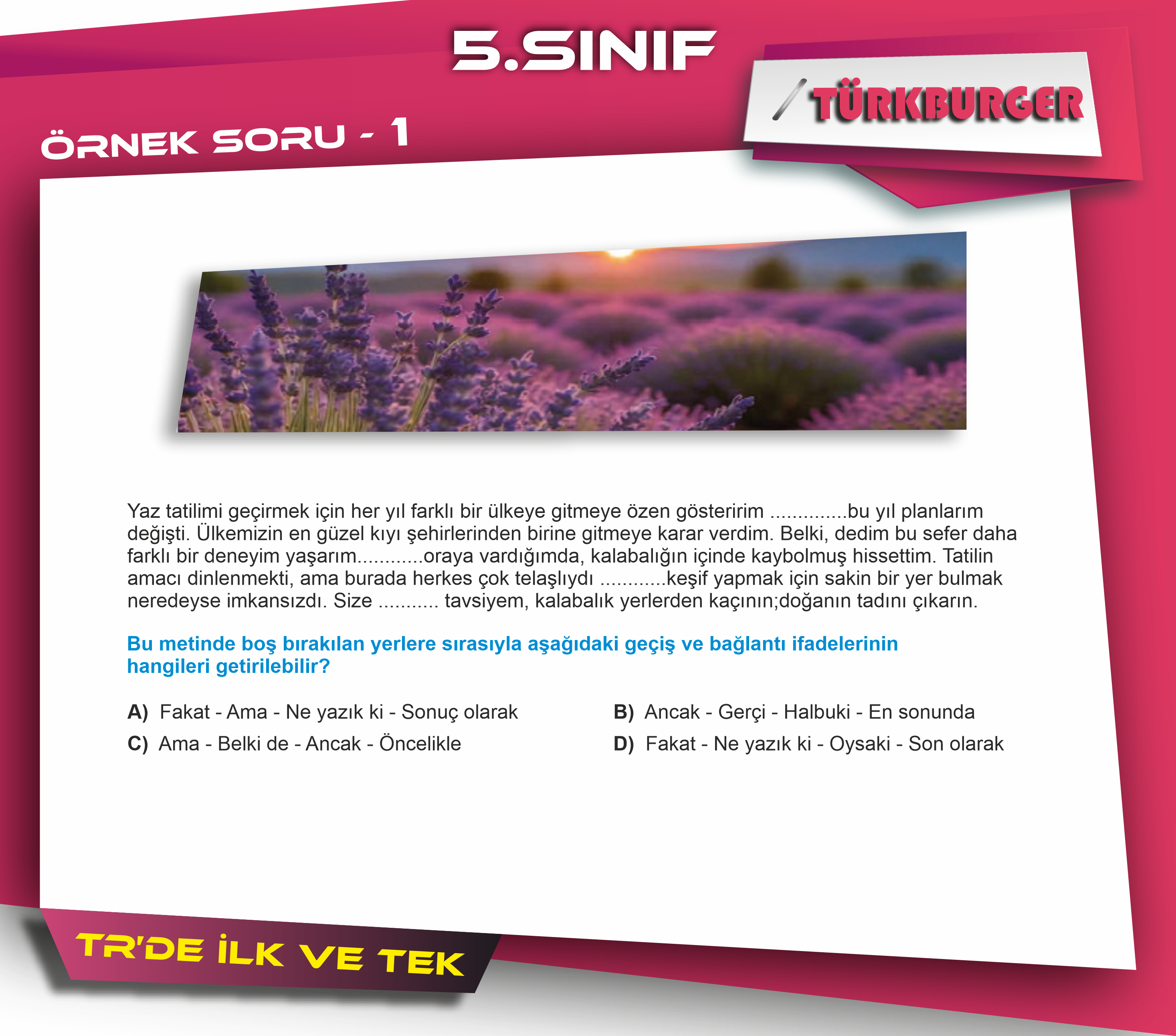 TürkBurger Örnek Sorular51