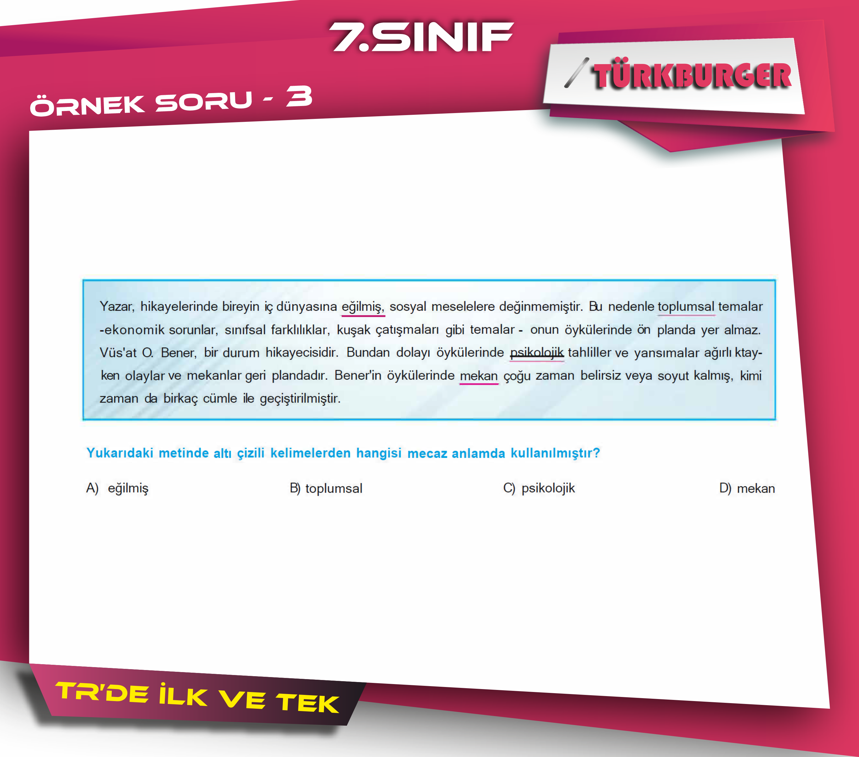 TürkBurger Örnek Sorular73